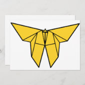 Invitations de papillon d'origami (Devant / Derrière)