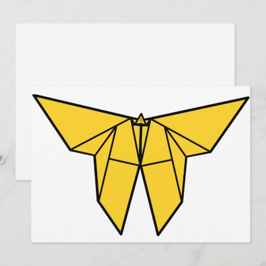 Invitations de papillon d'origami (Devant / Derrière)
