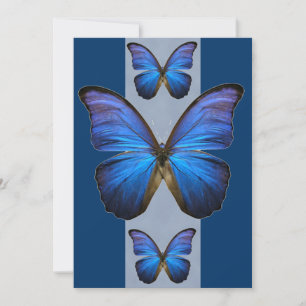Invitations de papillons Blue Morpho