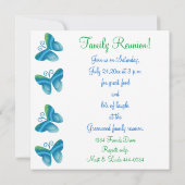 Invitations de papillons de la Réunion de famille (Dos)