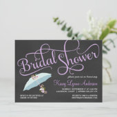 Invitations de parapluie de Fêtes de l'mariée de t (Debout devant)