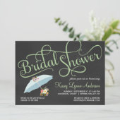 Invitations de parapluie de Fêtes de l'mariée de t (Debout devant)