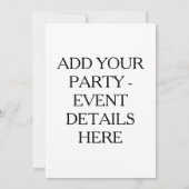 INVITATIONS DE PARTIE - ART DE COCKTAIL DE RECETTE (Dos)