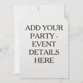 INVITATIONS DE PARTIE - ART DE COCKTAIL DE RECETTE (Dos)