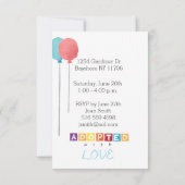 Invitations de partie d'adoption (Dos)