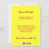 Invitations de partie d'amants de danse de danse (Dos)