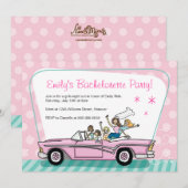 Invitations de partie de Bachelorette avec (Devant / Derrière)