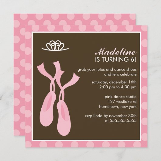 Invitations de partie de ballet (Devant / Derrière)