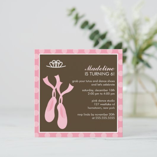Invitations de partie de ballet (Debout devant)