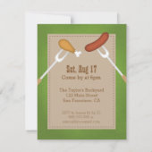 Invitations de partie de BBQ de jardin d'été (Dos)