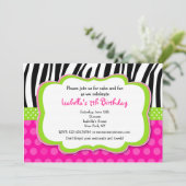 Invitations de partie de Bithday de roses indien (Debout devant)