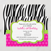 Invitations de partie de Bithday de roses indien (Devant / Derrière)