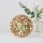 Invitations de partie de boule de disco de soirée (Debout devant)