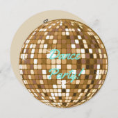 Invitations de partie de boule de disco de soirée (Devant / Derrière)