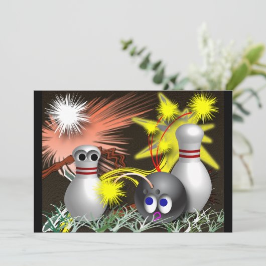 Invitations de partie de bowling (Debout devant)