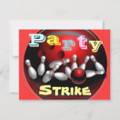 Invitations de partie de bowling (Devant)