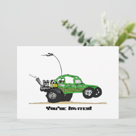 Invitations de partie de buggy des sables (Debout devant)