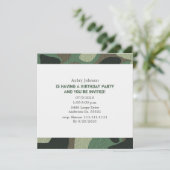 Invitations de partie de camouflage (Debout devant)