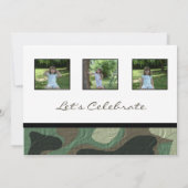 Invitations de partie de camouflage (Dos)