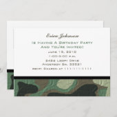 Invitations de partie de camouflage (Devant / Derrière)