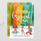 Invitations de partie de carnaval (Devant / Derrière)