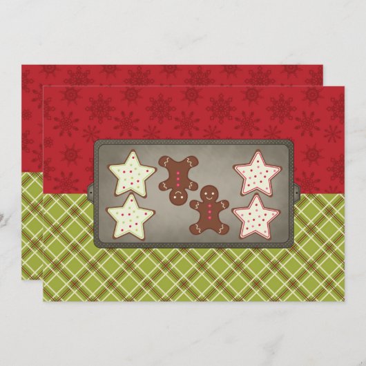 Invitations de partie de cuisson de biscuit de (Devant / Derrière)