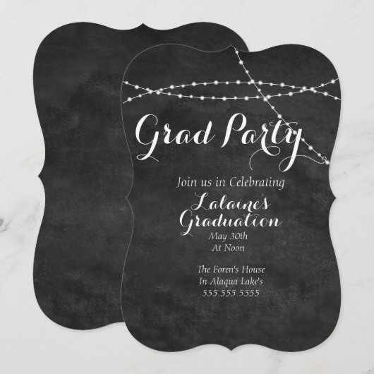 Invitations de partie de diplômé (Devant / Derrière)