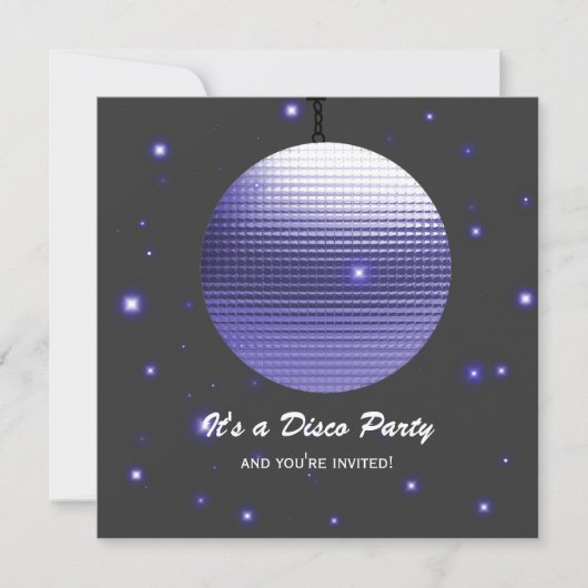 Invitations de partie de disco (Devant)