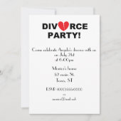 Invitations "de partie de divorce" (Devant)