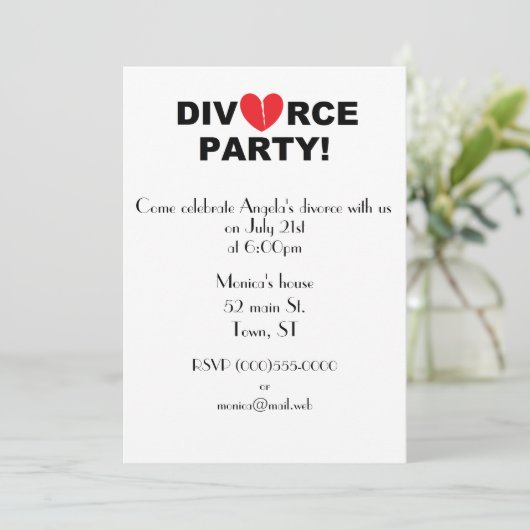 Invitations "de partie de divorce" (Debout devant)