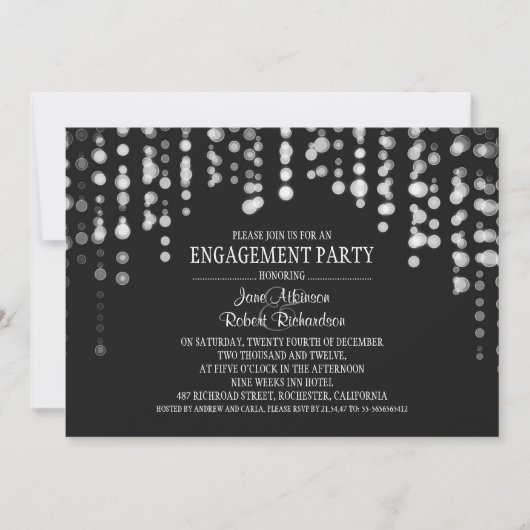 invitations de partie de fiançailles (Devant)
