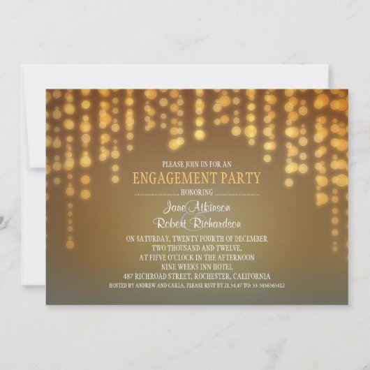 invitations de partie de fiançailles (Devant)