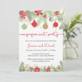 Invitations de partie de fiançailles de Noël (Debout devant)