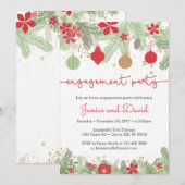 Invitations de partie de fiançailles de Noël (Devant / Derrière)