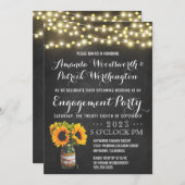 Invitations de partie de fiançailles de tableau de (Devant / Derrière)