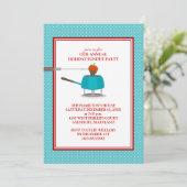 Invitations de partie de fondue de vacances (Debout devant)