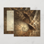 Invitations de partie de fractale de cannelle et (Devant / Derrière)