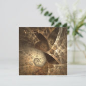 Invitations de partie de fractale de cannelle et (Debout devant)