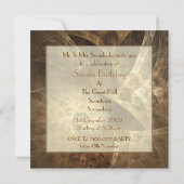 Invitations de partie de fractale de cannelle et (Dos)