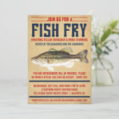 Invitations de partie de friture de poissons (Debout devant)