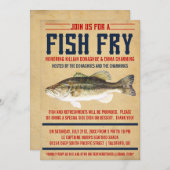 Invitations de partie de friture de poissons (Devant / Derrière)