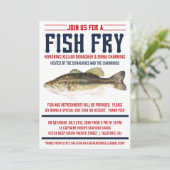 Invitations de partie de friture de poissons (Debout devant)