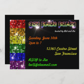 Invitations de partie de gay pride (Devant / Derrière)
