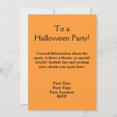 Invitations de partie de Halloween (Dos)