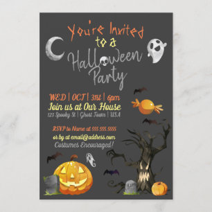 Invitations de partie de Halloween