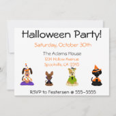 Invitations de partie de Halloween (Devant)