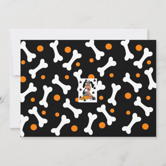 Invitations de partie de Halloween (Dos)