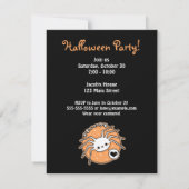Invitations de partie de Halloween d'araignée (Dos)