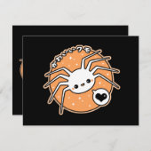 Invitations de partie de Halloween d'araignée (Devant / Derrière)