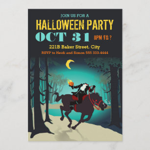 Invitations de partie de Halloween de cavalier